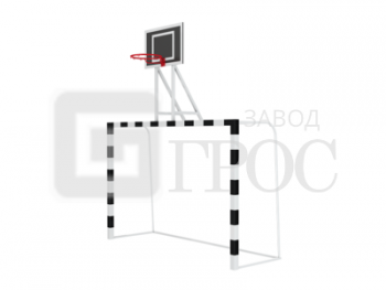 Ворота мини-футбольные (гандбольные) уличные с щитом баскетбольным спортдоставка - Спорттовары
