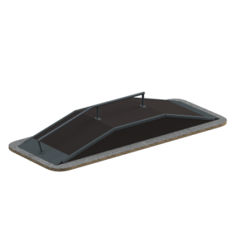 Фанбокс с рейлом Sabirgym SGSPM3001L трюковой элемент для скейт-парка - Спорттовары