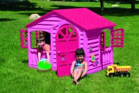 Детский пластиковый домик "Игровой" Marian Plast 360 (розовый) - Kettler