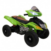 Детский электроквадроцикл E005KX-A зеленый (кожа) - Kettler