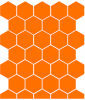Наклейки COVA™SPORT "Сота" 333-173 светоотражающие 100Х85 мм (оранжевый) - Kettler