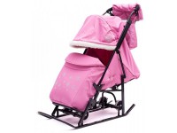 Санки-коляска детские "Арктика М+ ВК" розовый цвет рамы черный - Kettler