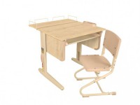 Парта школьная для детей Растущие Стол S и стул Re-Brend СУТ.14 + стул цвет дерево кумитеспорт - Kettler