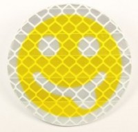 Значок COVA™SPORT 333-292 светоотражающий "Смайл дразнящий" (желтый) d55мм - Kettler